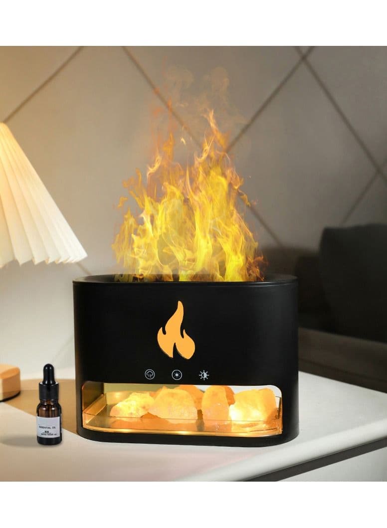 Flame Aroma Diffuser Air Humidifier Ultrasonic Cool Mist Maker Fogger Led Essential Oil 3D Effect Fire Lamp Difusor