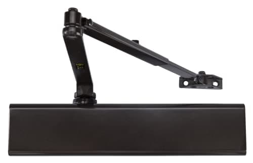 CLG HARDWARE Heavy Duty Commercial Door Closer DC8016 - Slim Line - Surface Mounted, Grade 1- ADA & UL 3 Hour Fire Rated, Adjustable Size 1-6 for Entrances & Aluminum Storefronts - US10D Dark Bronze