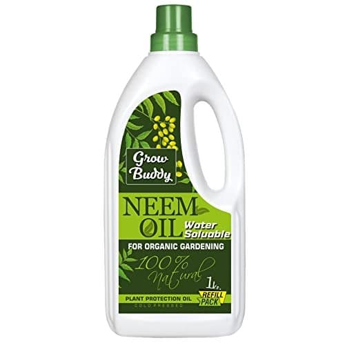 GROWBUDDY Neem Oil Cold Pressed water soluble for Plant and Organic Farming Helpful for Plant Growth 1 L, pack of 1