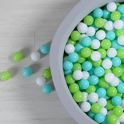 GOGOSO Ball Pit Balls for Toddlers Green Balls for Ball Pool Birhtday Party Girls Kids with Storage Bag 217inches 100pcs