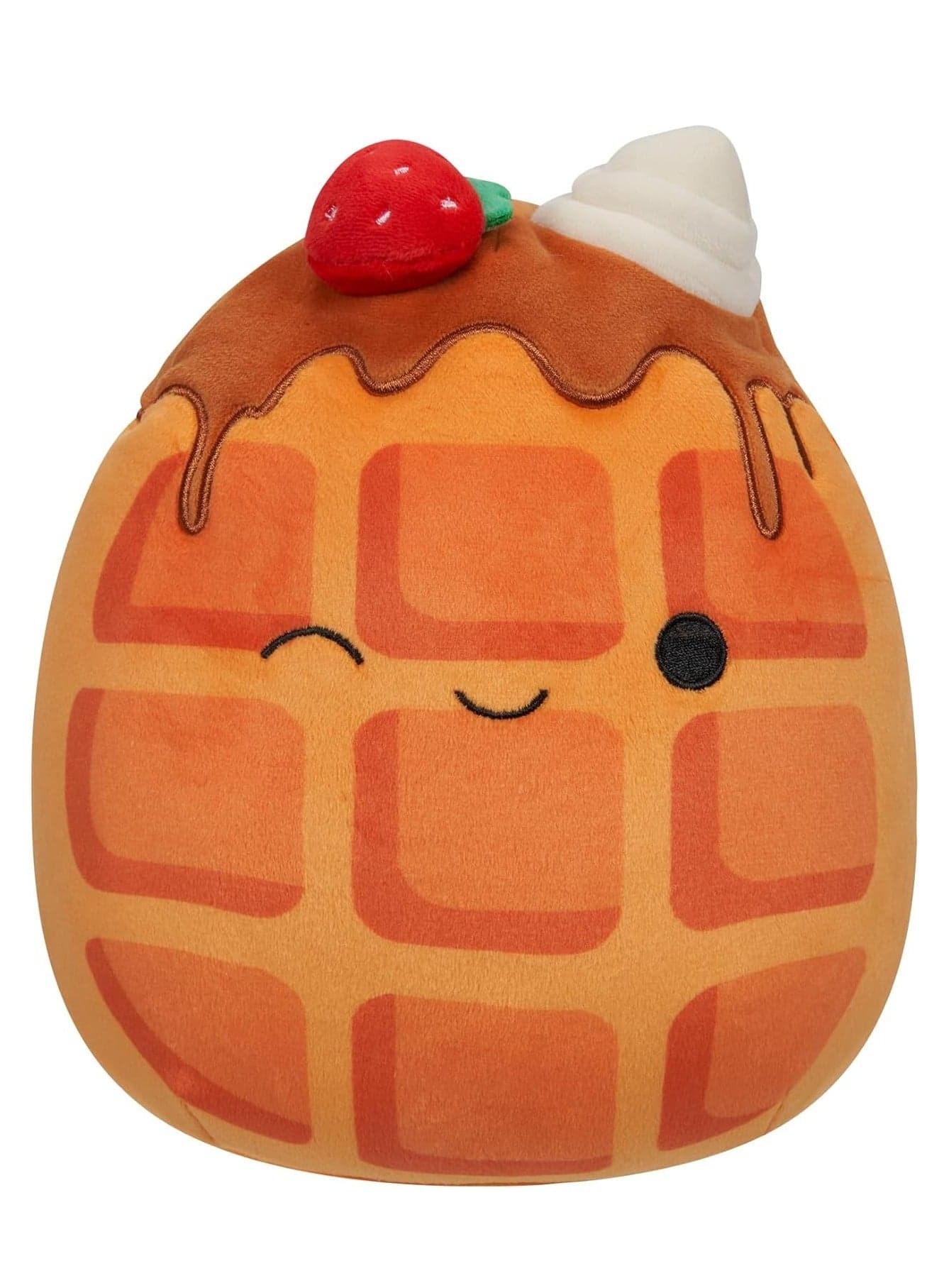 Squishmallows 7.5-Inch-Weaver The Waffle with Strawberries and Whipped Cream | For Kids Girls & Boys | Washable Squishy Stuff Toy | Multicolour | All Age