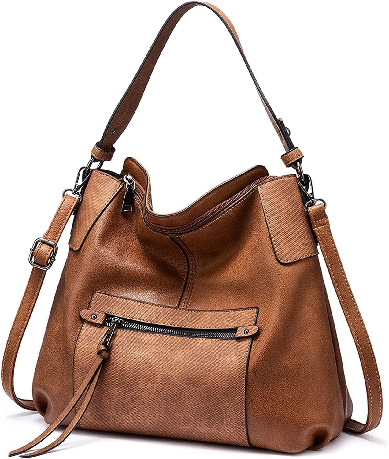 INOVERA (LABEL) Handbags for Women Stylish - Faux Leather Ladies Shoulder Purse - Daily, Office Use Hobo Bags (Brown)