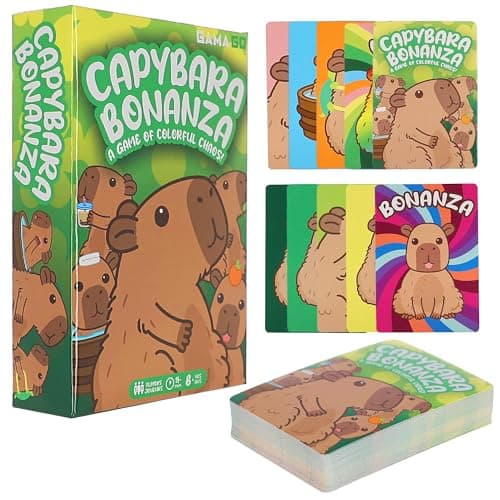 Aquarius Capybara Bonanza Card Game FastPaced Family Party Card Game for Kids Teens and Adults Strategy Chaos Gameplay Ages 8 Capybara Merchandise and Collectibles