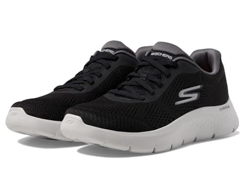 Skechers Men's Go Walk Flex-Remark Sneaker, Black/Grey, 7.5 Wide