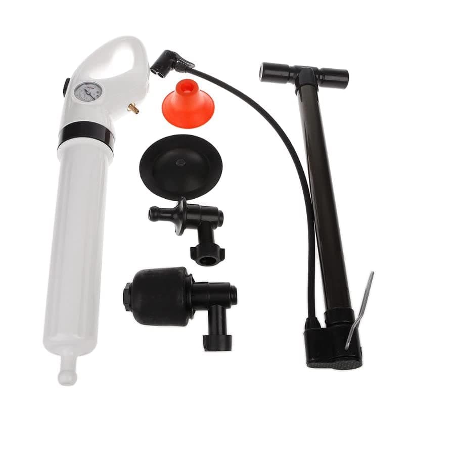 FEELING MALL Air Drain Blaster Cleaner Pipe Dredging Device Pneumatic Toilet Plunger to Clear Sewer Machine for Sewer Blockage Pressure Applied to Floor Drain Kitchen Basin Bathroom Clogged Pipe
