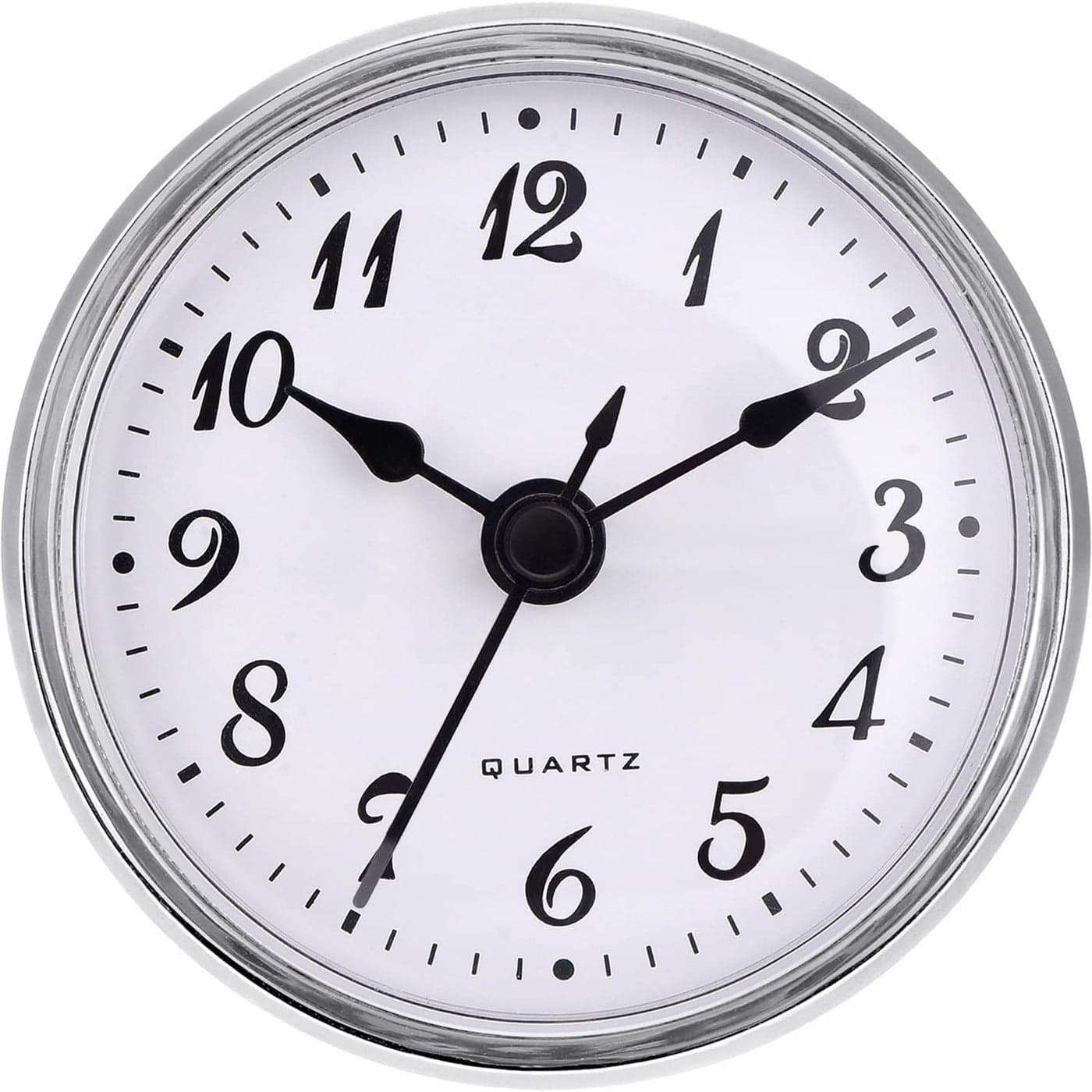28 Inch 70 mm Quartz Clock Insert Gold Trim Arabic Numeral Quartz Movement Silver Trim