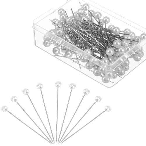 ULTNICE 100pcs Pearlized Ball Head Pins Straight Pins Sewing Pins for DIY Sewing Crafts