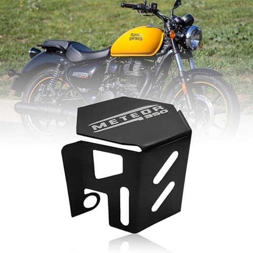 OBEROI'S TRADERS Rear Brake Oil Container Guard Compatible With Royal Enfield Meteor 350 (Matt Black)