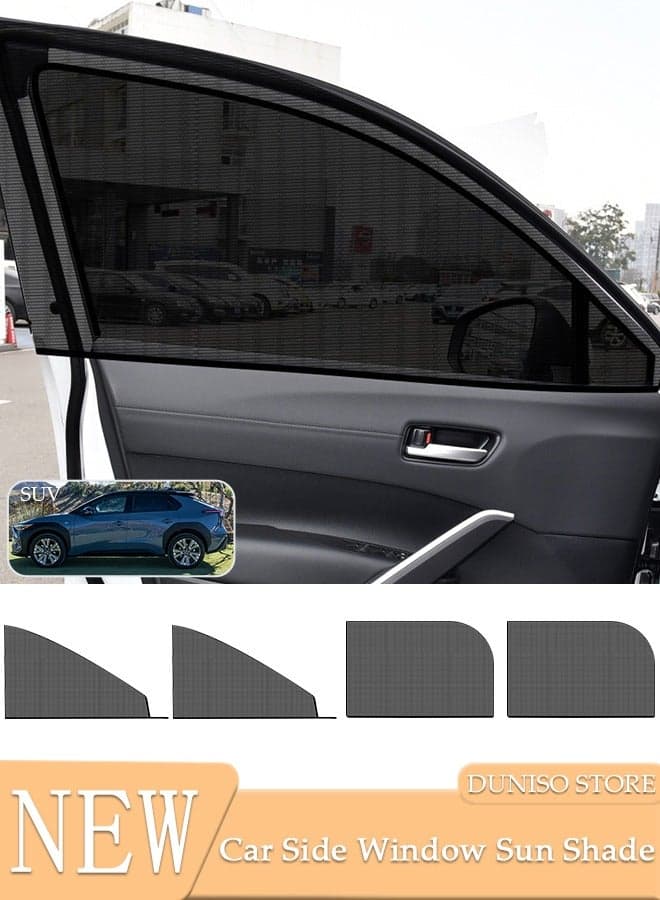 4PCS Car Side Window Sun Shades,Strong-Light Blocking&UV Protection Privacy Shades,Keep out mosquitoes,Universal Essential Interior Accessories for Baby,Car Camping and Napping Curtains,Universal for