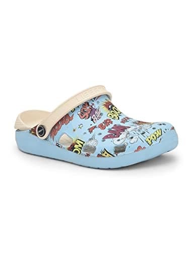 Liberty A-HA LPMXT-810 Casual Slingback Clogs for Men with EVA Sole | Slip-On Comfort, Breathable & Lightweight | Soft Footbed | Printed Stylish Home Wear Footwear (S.Blue - 7 UK)