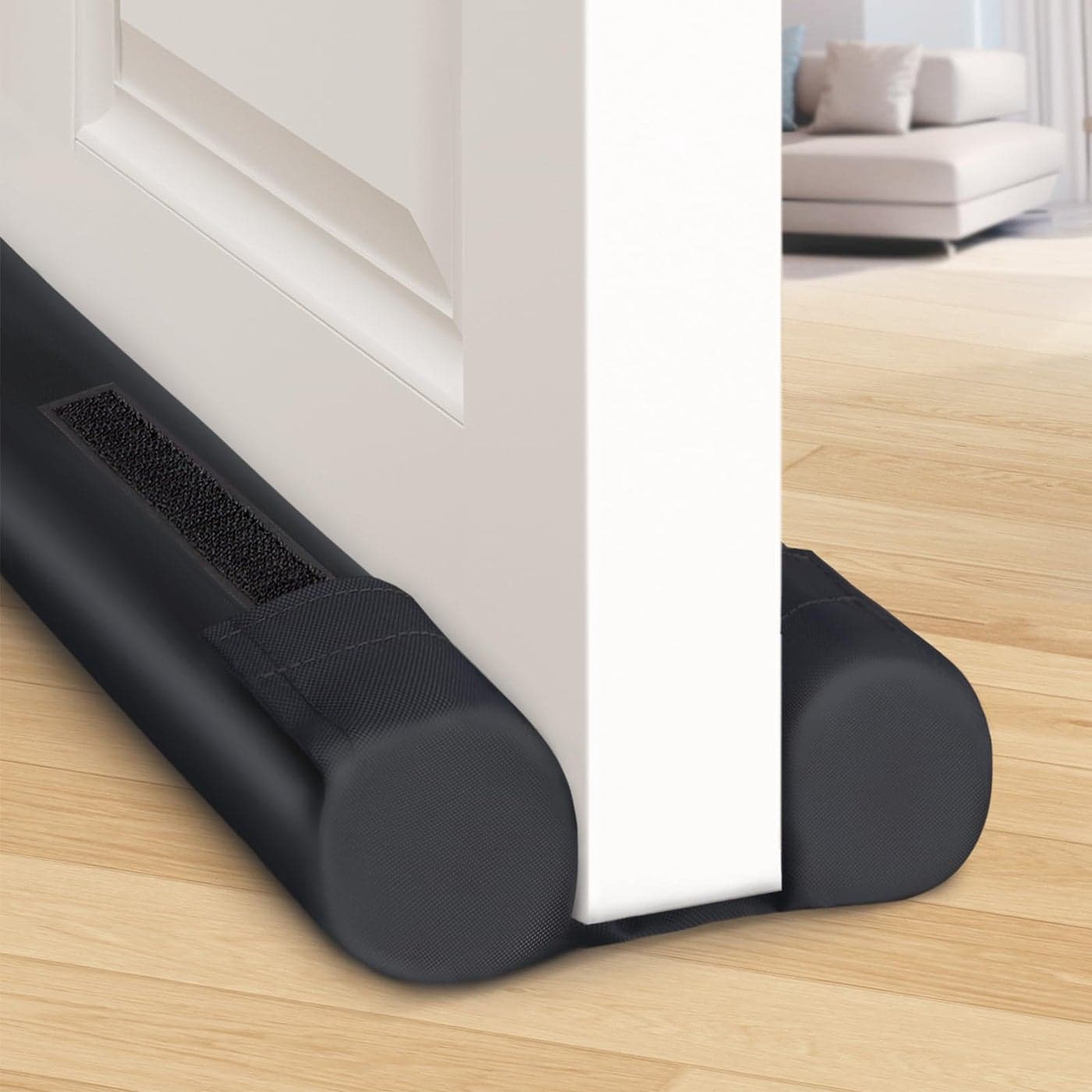 BlissTrends Door Draft Stopper Covers Gaps up to 236 Draft Stopper for Bottom of Door Soundproof Windproof Dustproof Block Light Insect Resistant Under Door Draft Stopper 36 Inch Black