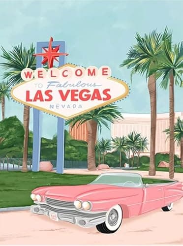 KTHOFCY 5D DIY Diamond Painting Kits for Adults Kids World LandscapeLas Vegas Full Drill Embroidery Cross Stitch Crystal Rhinestone Paintings Pictures Arts Wall Decor Painting Dots Kits 157X118 IN