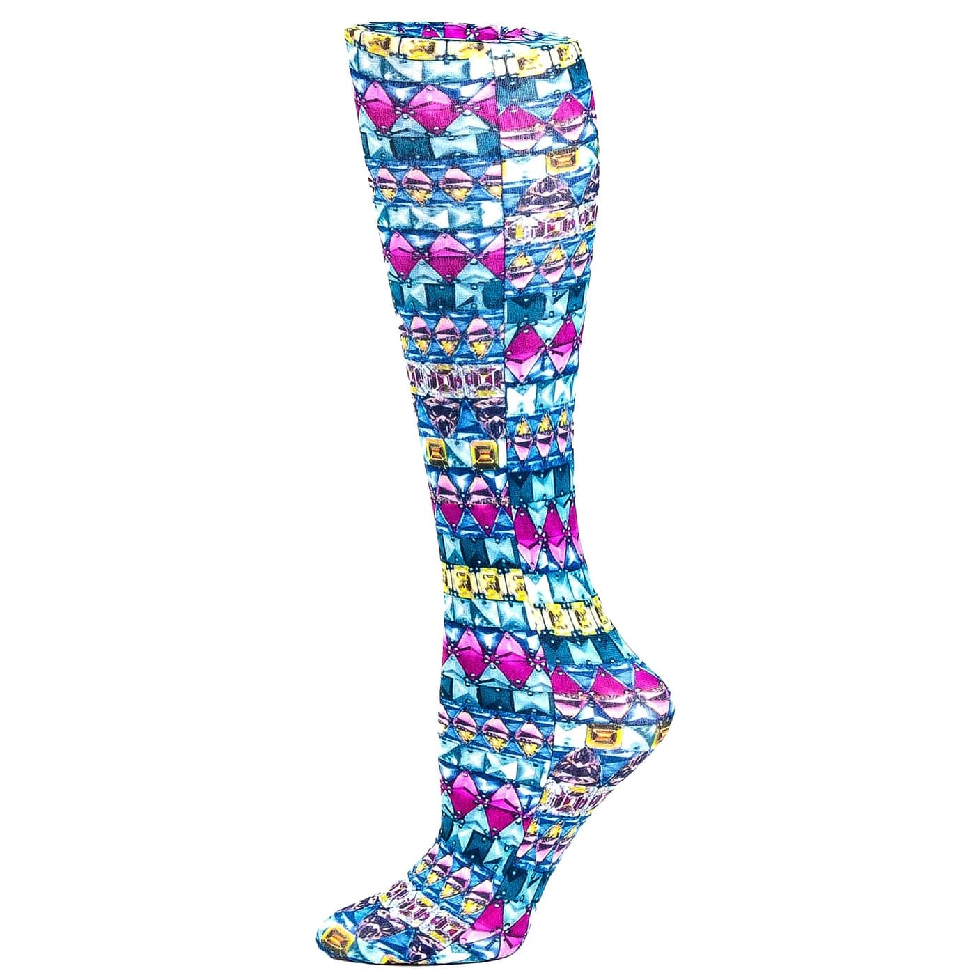 Celeste Stein Therapeutic Compression Socks Emerald Dazzle 815 mmHg Mild Multi 06 Ounce