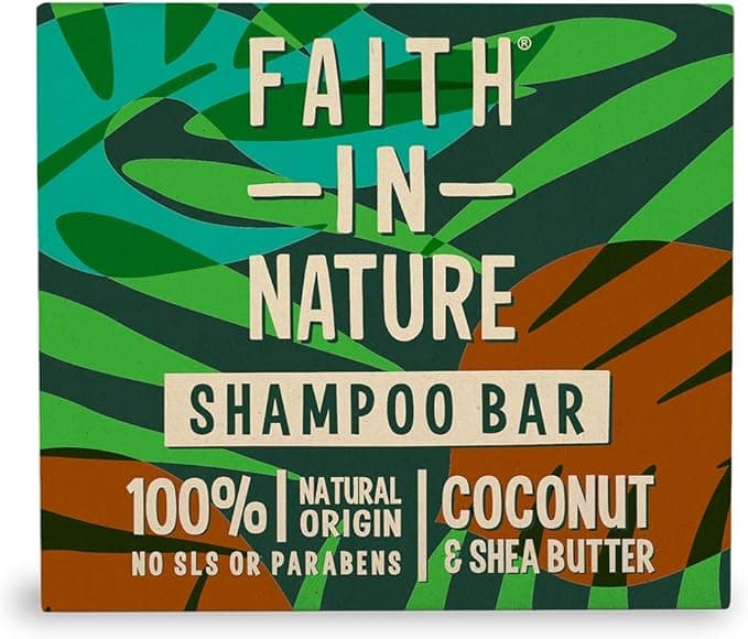 Faith In Nature Natural Shea and Argan Shampoo Bar Nourishing Vegan and Cruelty Free No SLS or Parabens For Dry to Very Dry Hair 85 g