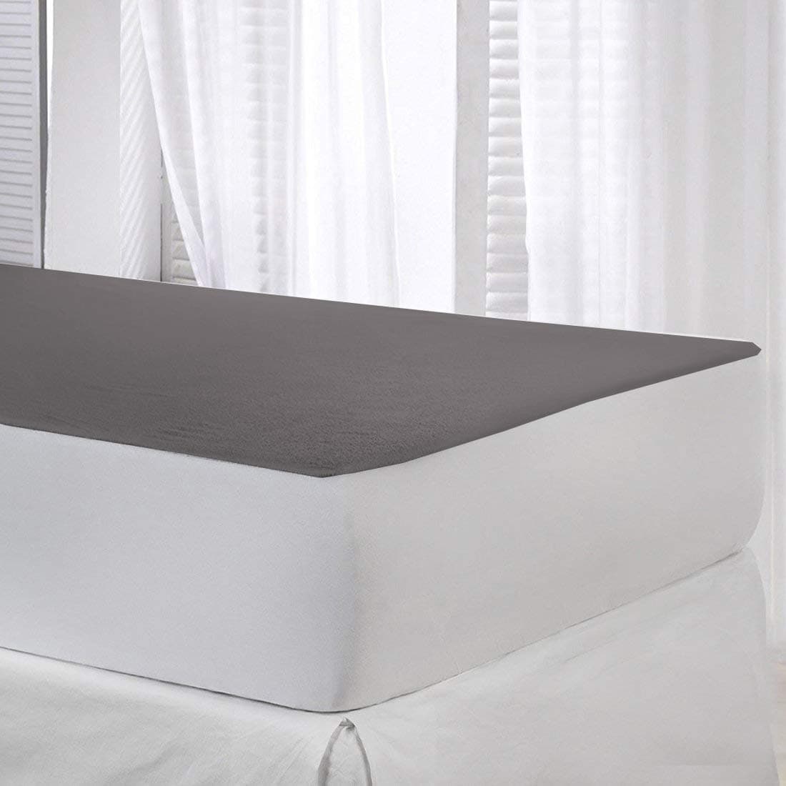 Flossy 100 Waterproof and Dustproof Soft Terry Cotton Small Bed Fitted Mattress ProtectorMattress Cover Single