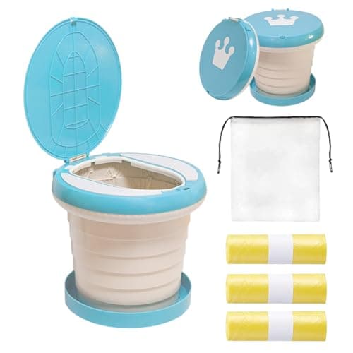 SunnySmile Travel Potty for Toddler Portable and Foldable Toilet Apply to Seat Emergency Toilet for Car Camping Outdoor Indoor green large