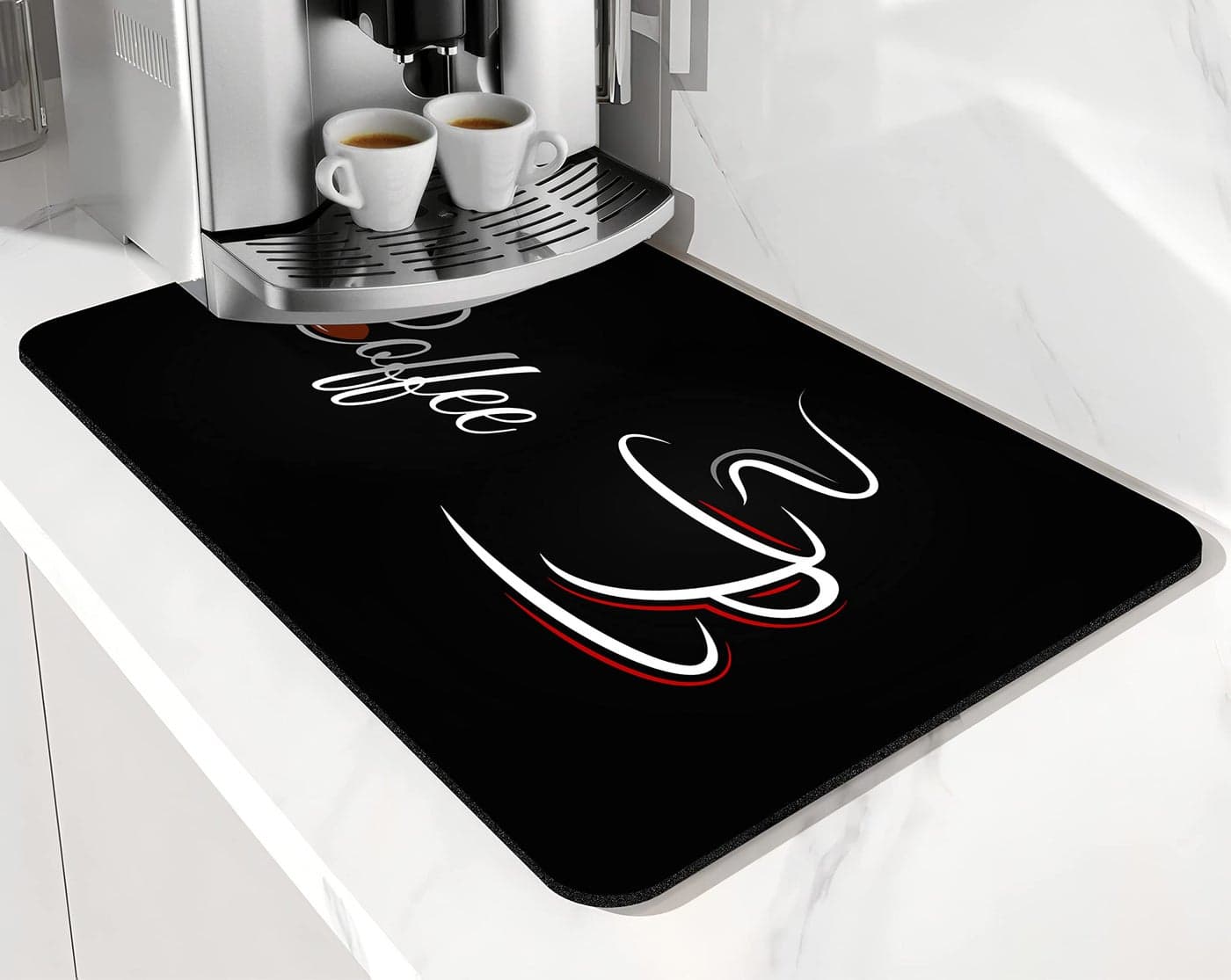 Coffee Mat Absorbent and Quick Dry Mat Hide Stain Rubber Backed AntiSlip Drying Mat 195x12in for Kitchen CounterCoffee Bar