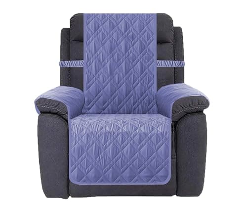 Ameritex Waterproof Nonslip Recliner Cover Stay in Place, Dog Chair Cover Furniture Protector, Ideal Recliner Slipcovers for Pets and Kids (Violetblue, 23")