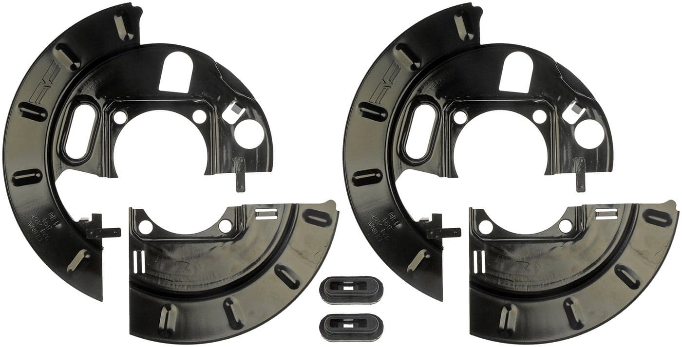 Dorman 924222 Rear Brake Dust Shield 1 Split Pair Compatible with Select Cadillac Chevrolet GMC Models OE FIX