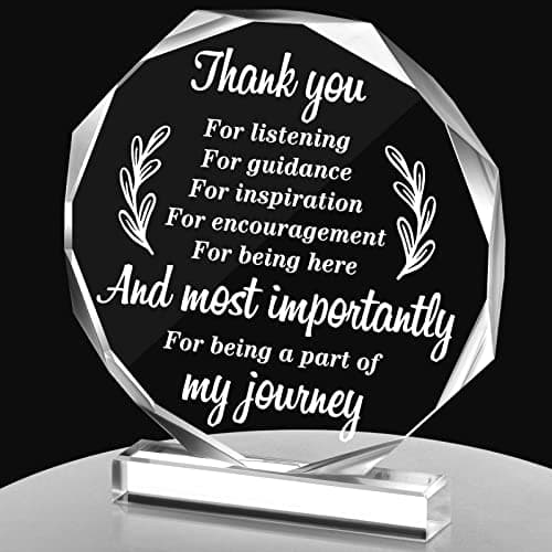 Yinder Thank You Gifts for Women Appreciation Gifts for Coworker Employee Nurse Teacher Leader Boss Inspirational Quotes Acrylic Desk Decor for Home Office Farewell Retirement