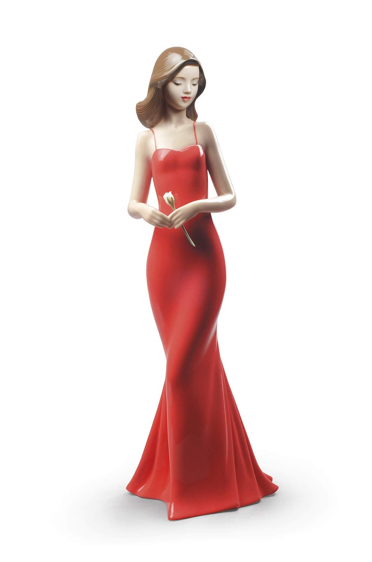 NAO The Elegance of A Rose Porcelain Woman Figure