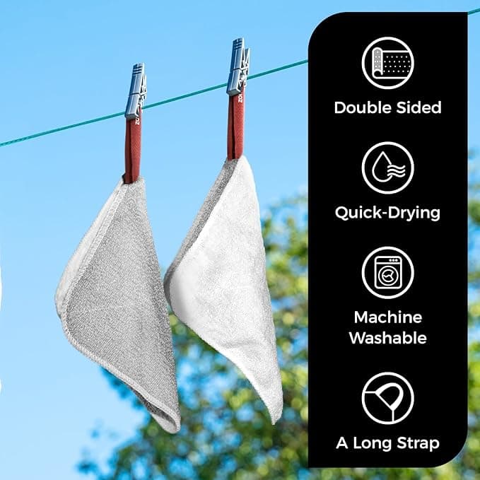 ZOMCHI 2 Count Wash Cloths Exfoliating Washcloth with Dual Texture for Face and Body Exfoliating Wash Cloth for Showering Deep and Gentle