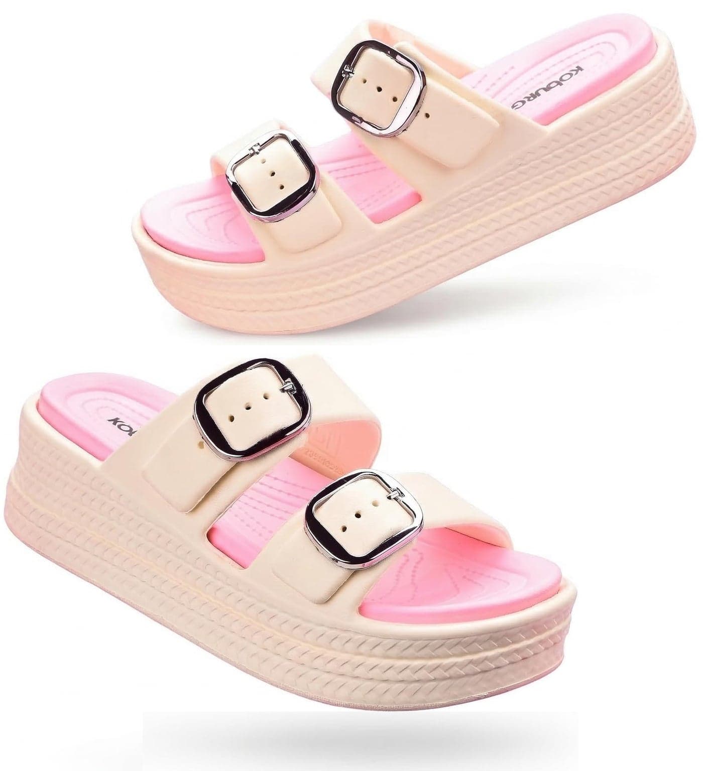 KOBURG Diva Sandals for Women| Durable| Lightweight| Daily|Stylish l Antiskid|Heels|Easy to Clean Sandals| Comfortable | Extra Soft Slide KS-444
