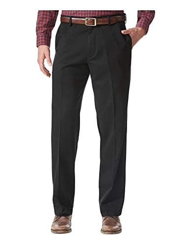 Dockers Men's Relaxed Fit Comfort Khaki Pants, Black Metal, 40W x 30L