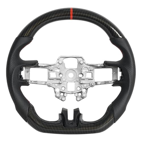 Steering WheelHYDRO DIP CAR Carbon Fiber Flat Sport Steering Wheel Fit For Mustang 20182023 Shelby GT500GT350 Not Heated JIANGGAI