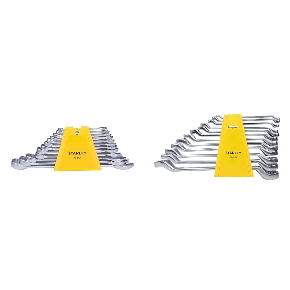 STANLEY 70964E 12Piece Chrome Vanadium Steel Combination Spanner Set with MaxiDrive System Anti
