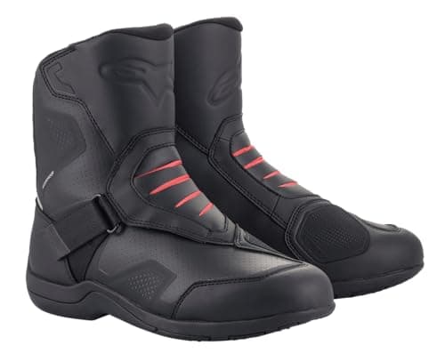 Alpinestars Mens Ridge V2 Waterproof Boot Motorcycle Touring Lightweight Microfiber AbrasionResistant Velcro Closure 47 Black