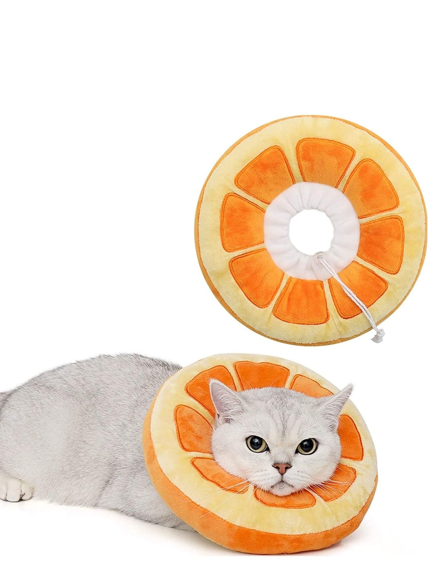 Cat Cone Collar Soft Cat Cones to Stop Licking Pet Cones for Cats Orange