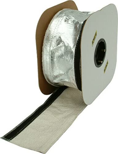 Design Engineering Heat Shroud 2" - 2-1/2" I.D. x 3ft Aluminized Sleeving for Ultimate Hi-Temp Protection (with Hook and Loop Closure)
