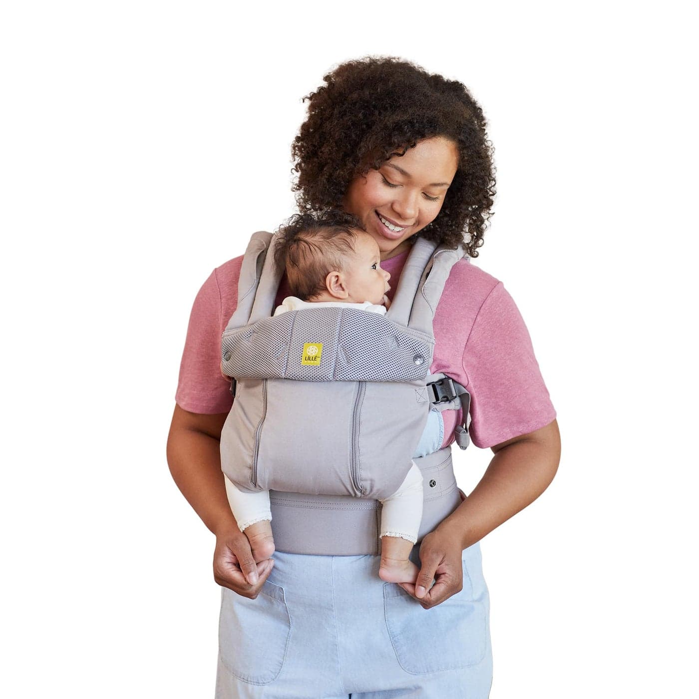 LLLbaby Complete All Seasons Ergonomic 6in1 Baby Carrier Infant to Toddler with Lumbar Support 745 Pounds 360 Degree Baby Wearing MultiPosition Inward Outward Facing Stone