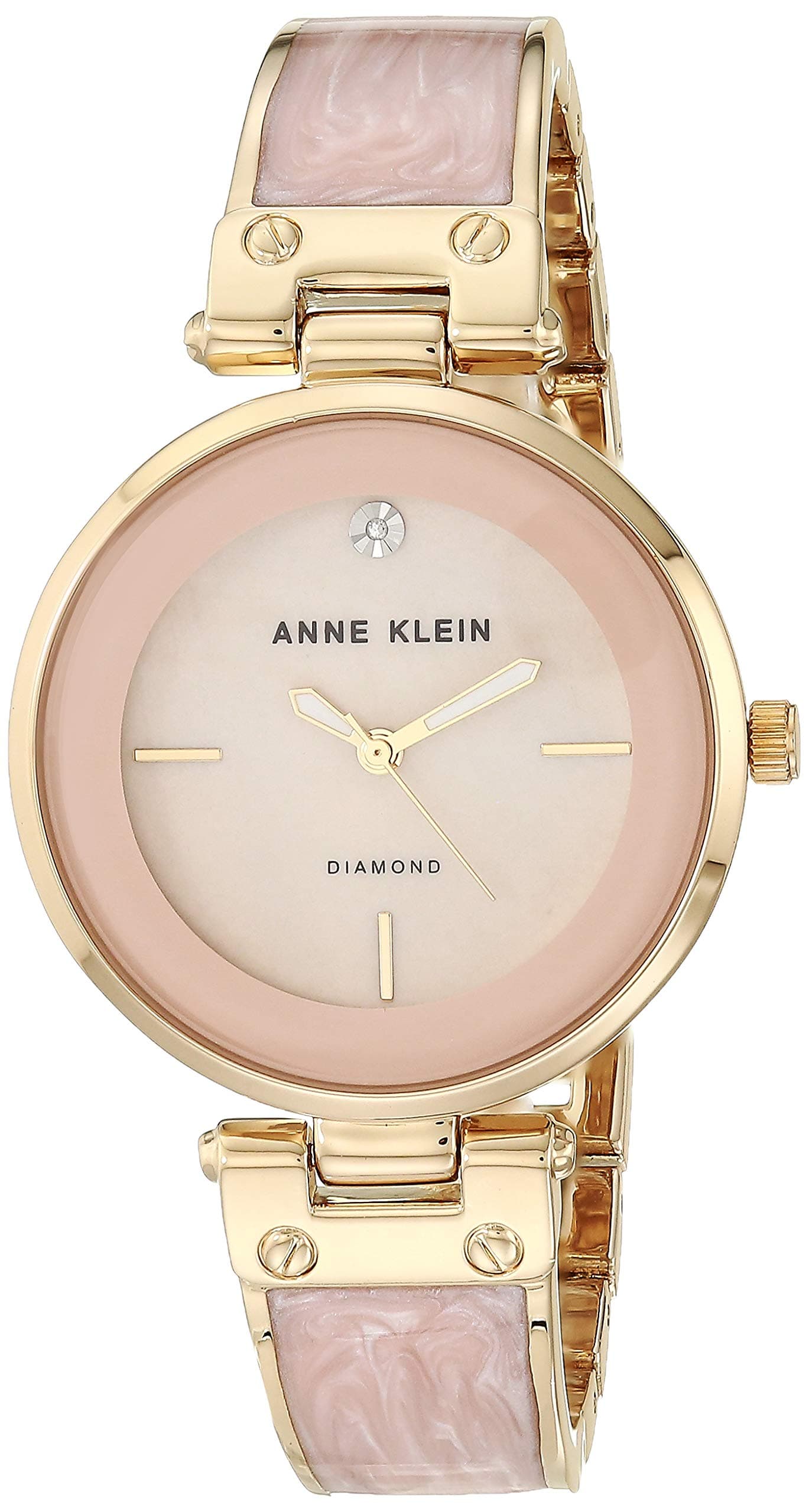 Anne Klein Women's Genuine Diamond Dial Bangle Watch