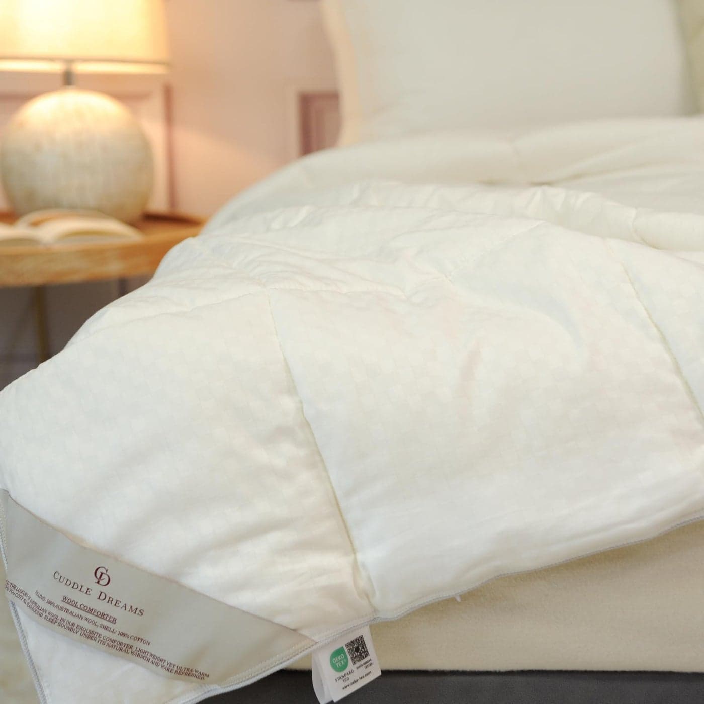 CUDDLE DREAMS Wool Comforter Duvet Insert 100 Australian Wool Filling with Soft Noiseless Cotton Shell Natural Warmth Midweight for All Season Twin