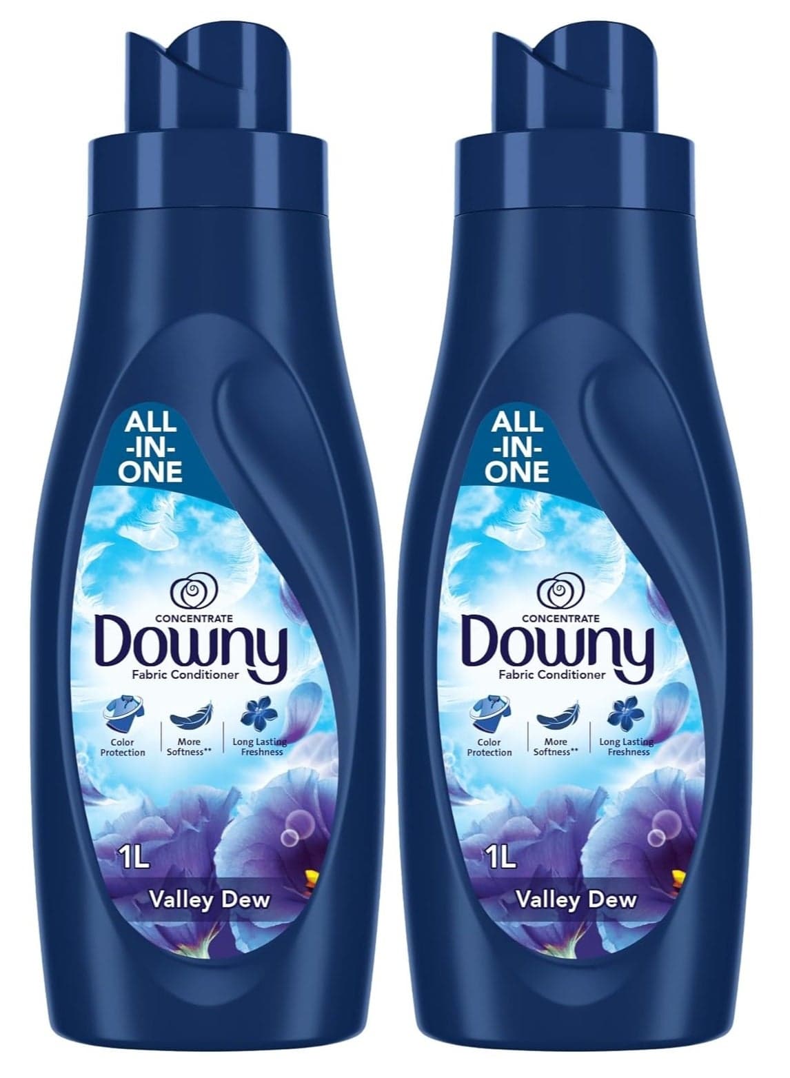 Fabric Conditioner Concentrate Valley Dew with Color Protection Longe Lasting Freshness 1L Pack of 2