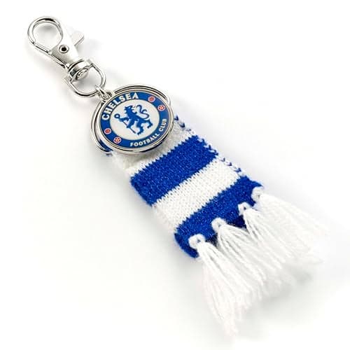 Chelsea Football Club Blue Stripe Scarf and Crest Backpack Hanger