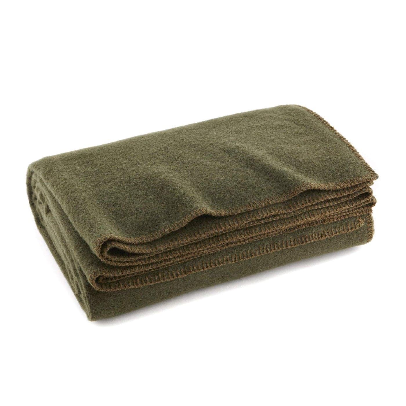 Olive Drab Green Warm Fire Retardant Blanket 66 x 90 80 WoolUS Military Style