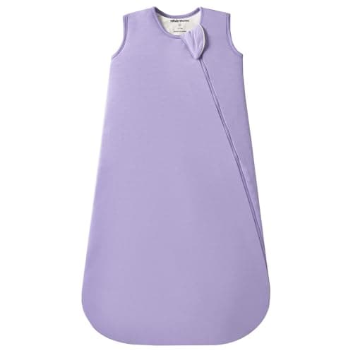 1.0 Tog Baby Sleep Sack, Wearable Blanket for Infants & Toddlers, Bamboo Rayon, 2-Way Zipper, Sleeping Bag for Newborn Babies, Lightweight for Spring & Autumn,Purple,M