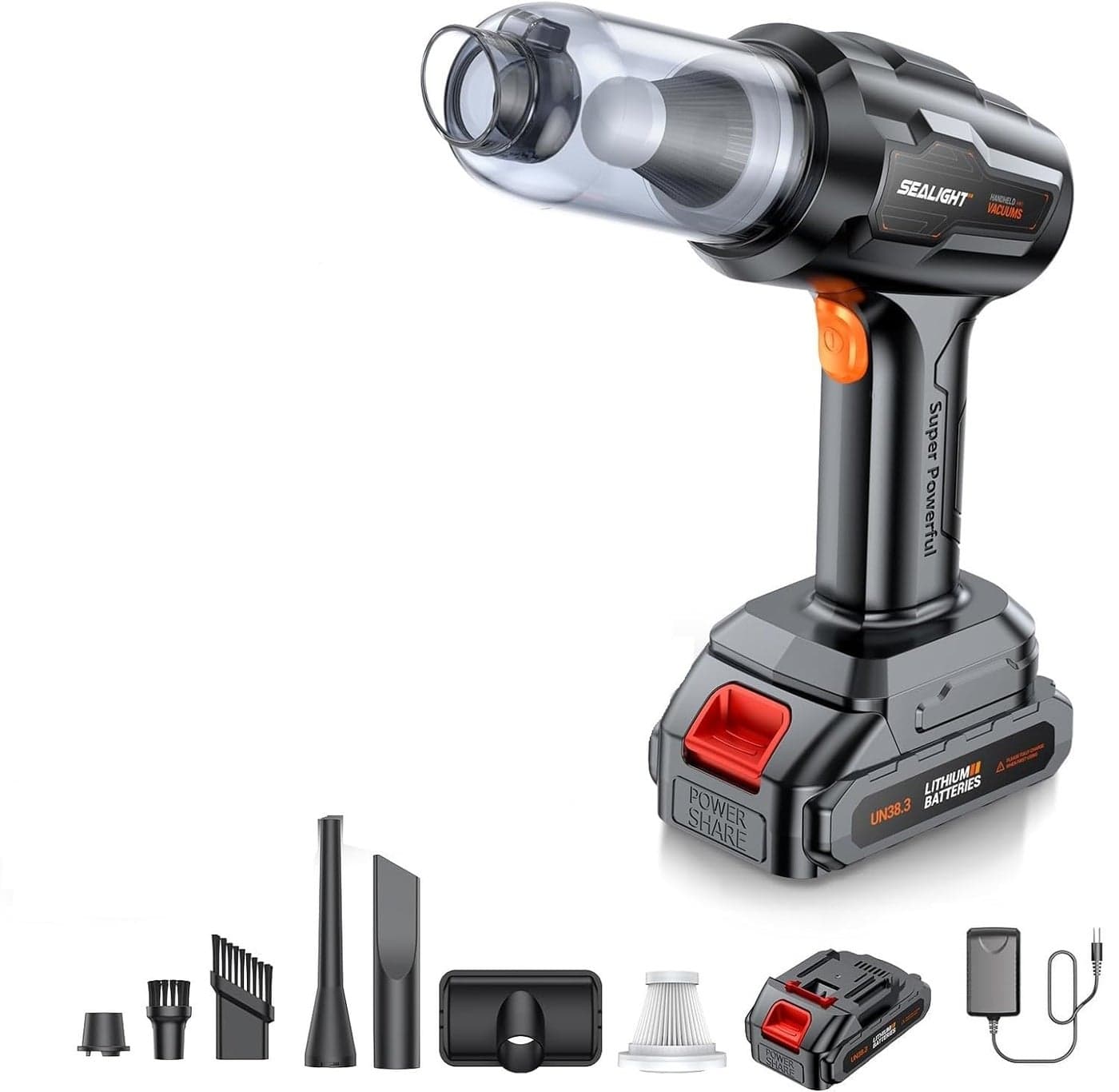 VIHM Handheld Car Vacuum WirelessPortable Vacuum Cleaner with 21000pa High Power Suction4 in 1 Air Purifier and Vacuum Cleaner 18v120w Mini Vacuum Cleaner for Car Home Office Pet 4 in 1