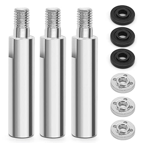 Rierdge Angle Grinder Extension Shaft Connecting Rod, M10 Thread Hole 80mm Extension Shaft Stainless Steel Rotary Extension Shaft for 100 Type Angle Grinder, 3 Pcs