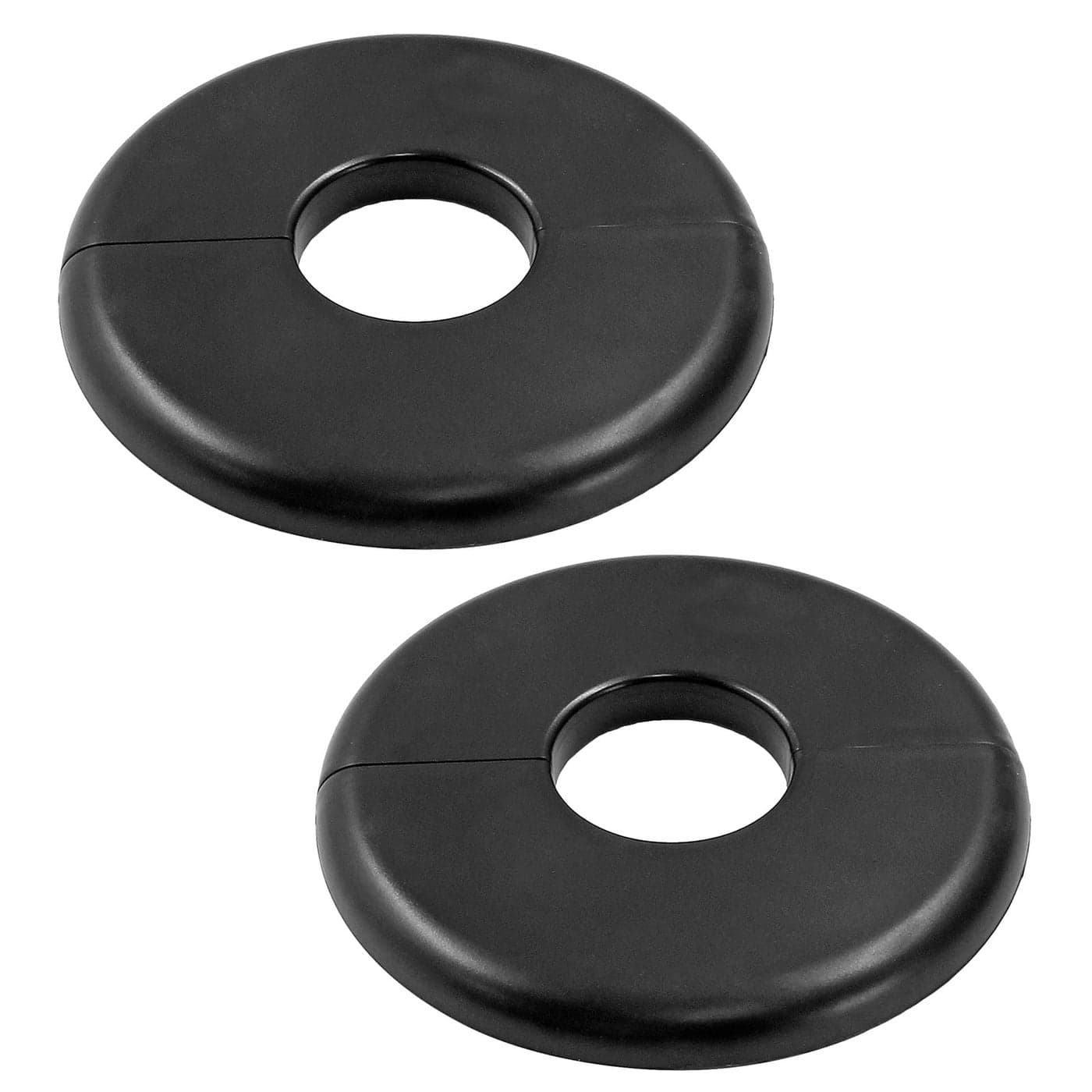 Waziaqoc 2 Pcs Wall Split Flange ABS Round SelfAdhesive Escutcheon Plate Buckles for 104 Inch 26 mm Diameter PipeBlack