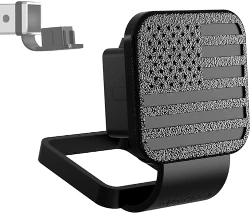 eVerHitch 2-inch Rubber Trailer Hitch Cover Tube Plug Insert (Black, Fits 2" Receiver)