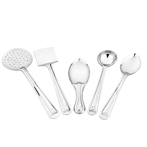 SPRINGWAY - Brand of Happiness | Unique Stainless Steel Cooking & Serving Spoon (Set of 5)