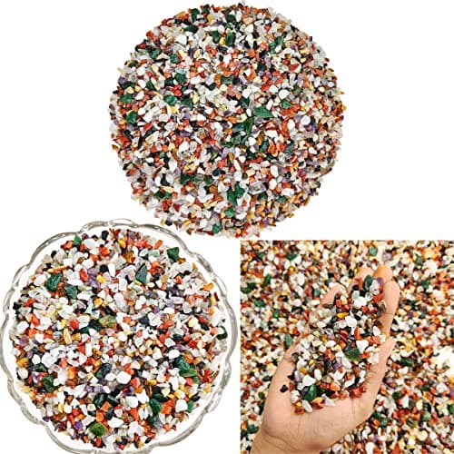 Mix Crystal Gemstone Chips for Meditation, Vastu & Feng Shui | Decorative Stone Crystals for Jewellery Making, DIY Crafts & Home Decoration (50 Gm)