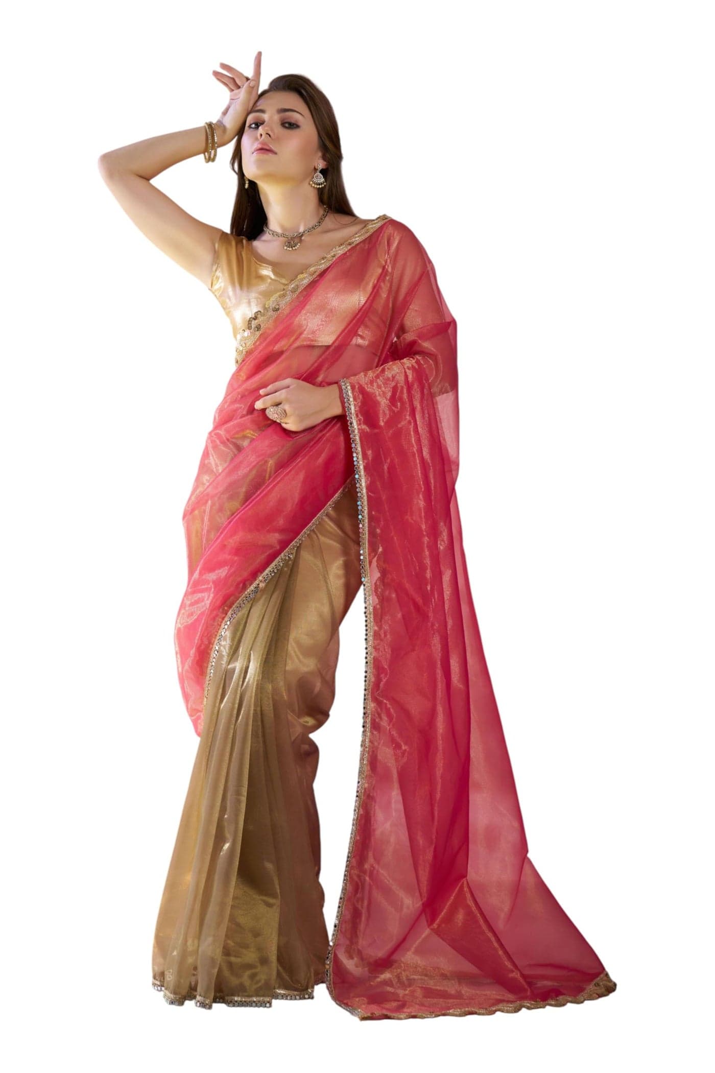Kaari Sarees for Festive Season | Classic Net Sarees | Festive Saree with Lace Border