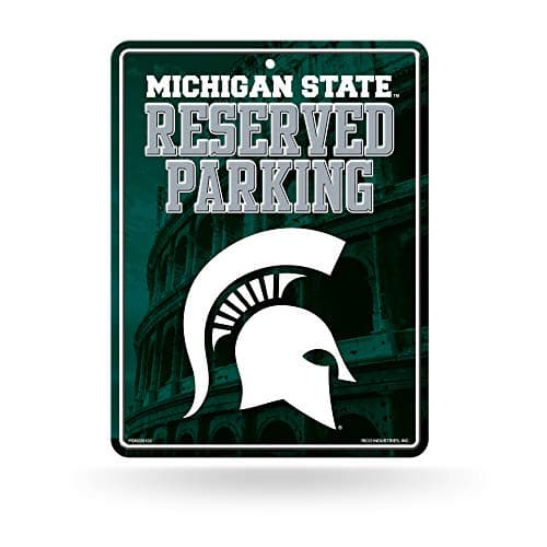 Rico Industries NCAA Michigan State Spartans 8.5-Inch by 11-Inch Metal Parking Sign Décor