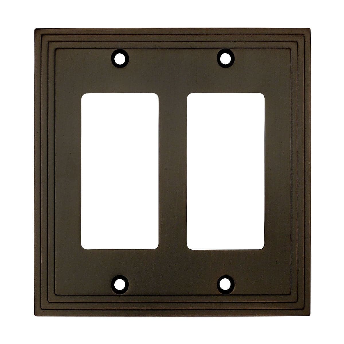 Cosmas 25090ORB Oil Rubbed Bronze Double GFIDecora Rocker Wall Switch Plate Switchplate Cover