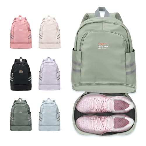 coofay Gym Backpack For Women Waterproof Sports Backpack With Shoe Compartment Lightweight Travel Backpacks Small Gym Bag Dance Volleyball Backpacks